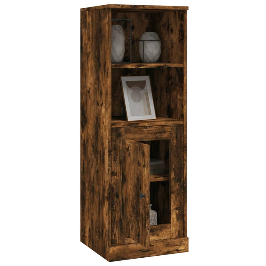 Hoge Kast 36X35,5X103,5 Cm Bewerkt Hout Gerookt Eikenkleurig