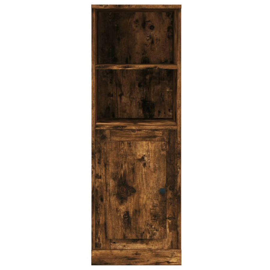 Hoge Kast 36X35,5X103,5 Cm Bewerkt Hout Gerookt Eikenkleurig