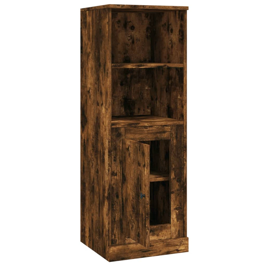 Hoge Kast 36X35,5X103,5 Cm Bewerkt Hout Gerookt Eikenkleurig