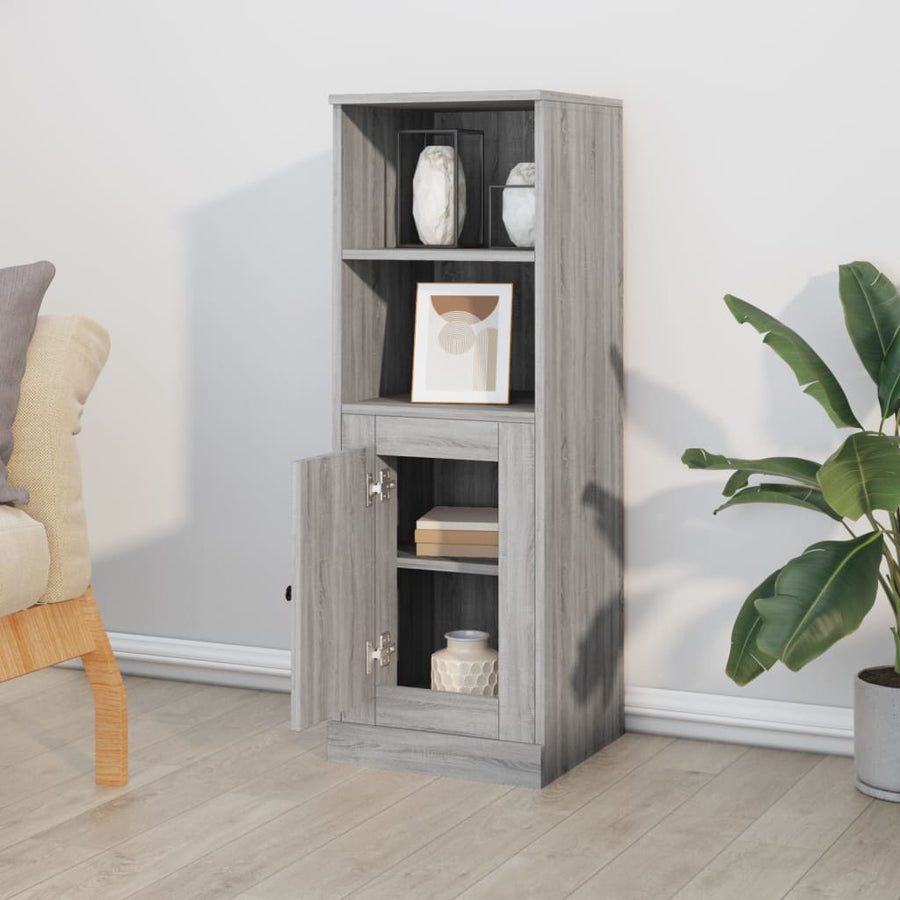 Hoge Kast 36X35,5X103,5 Cm Bewerkt Hout Grijs Sonoma Eikenkleur