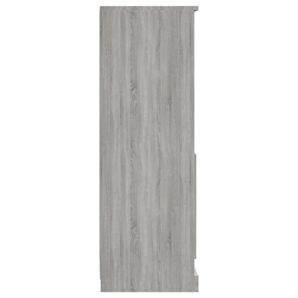 Hoge Kast 36X35,5X103,5 Cm Bewerkt Hout Grijs Sonoma Eikenkleur