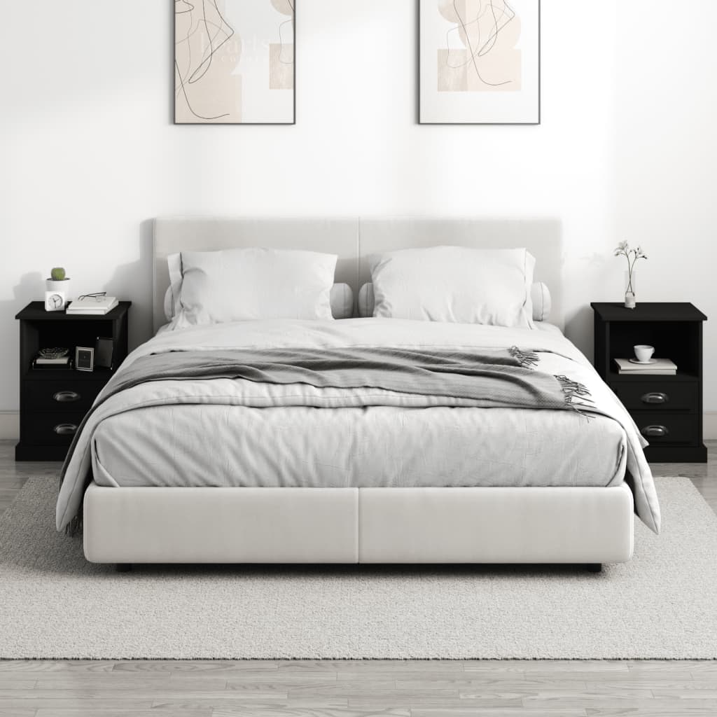 Nachtkastjes 2 St 43X36X60 Cm Zwart