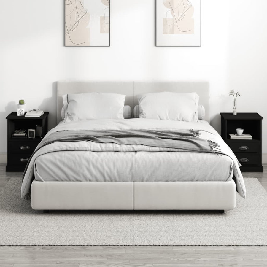 Nachtkastjes 2 St 43X36X60 Cm Zwart