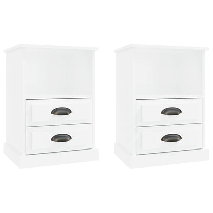 Nachtkastjes 2 St 43X36X60 Cm Hoogglans Wit