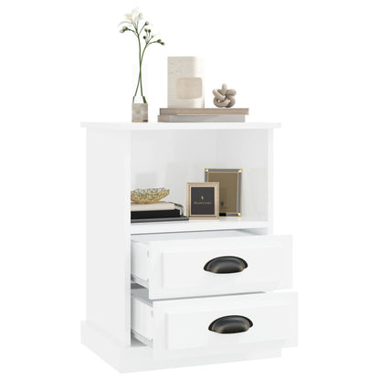 Nachtkastjes 2 St 43X36X60 Cm Hoogglans Wit
