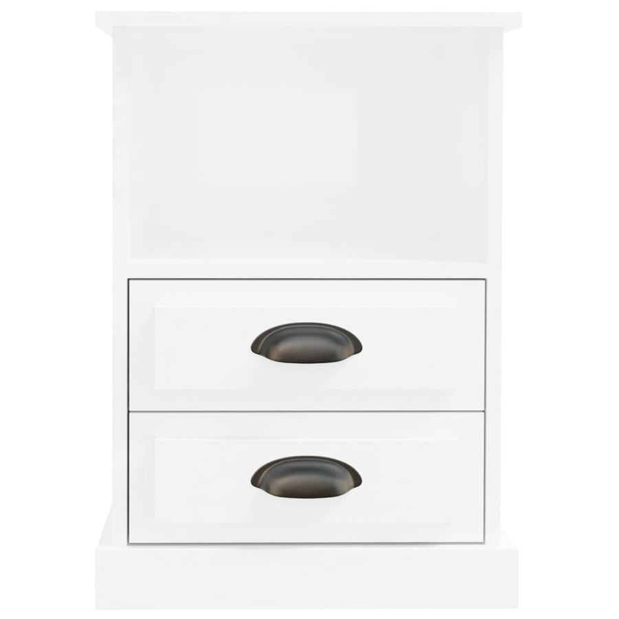 Nachtkastjes 2 St 43X36X60 Cm Hoogglans Wit