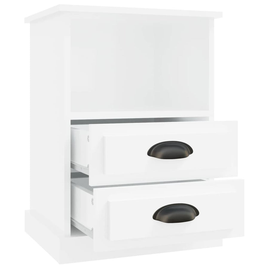Nachtkastjes 2 St 43X36X60 Cm Hoogglans Wit