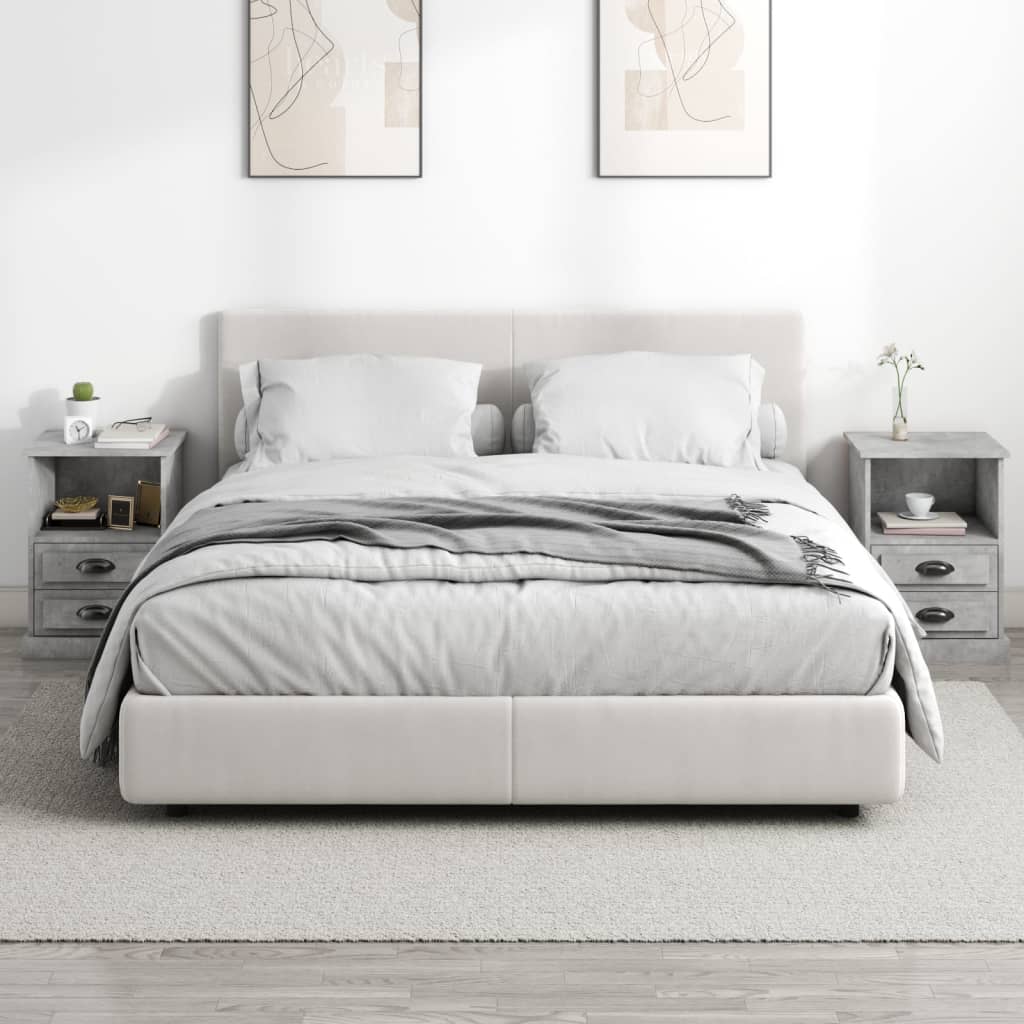 Nachtkastjes 2 St 43X36X60 Cm Betongrijs
