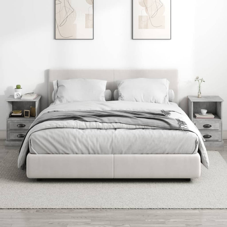 Nachtkastjes 2 St 43X36X60 Cm Betongrijs