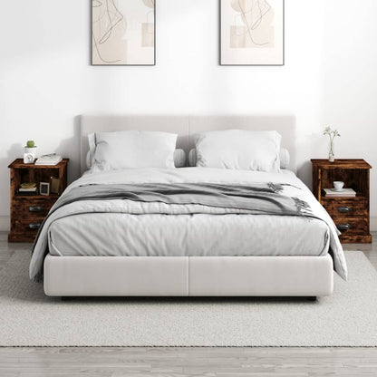 Nachtkastjes 2 St 43X36X60 Cm Gerookt Eikenkleurig