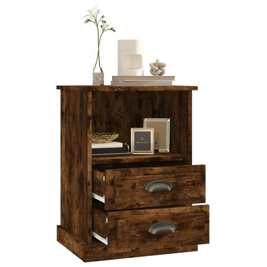 Nachtkastjes 2 St 43X36X60 Cm Gerookt Eikenkleurig