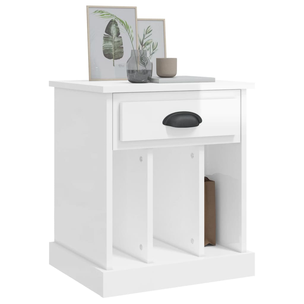 Nachtkastjes 2 St 43X36X50 Cm Hoogglans Wit