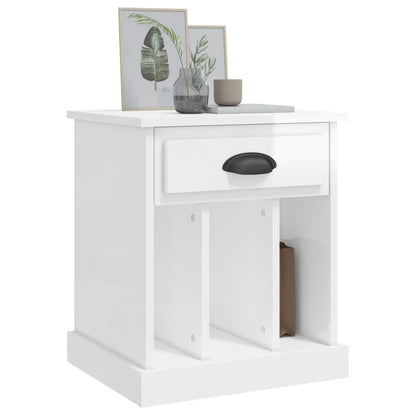 Nachtkastjes 2 St 43X36X50 Cm Hoogglans Wit