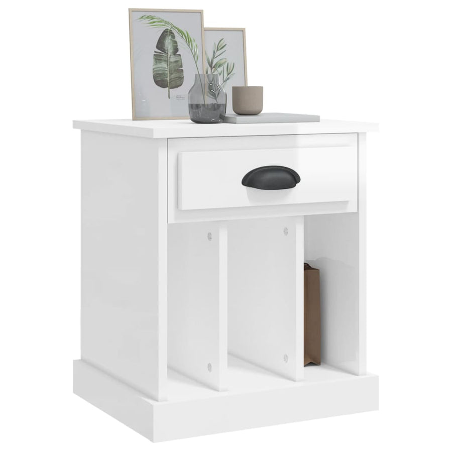 Nachtkastjes 2 St 43X36X50 Cm Hoogglans Wit
