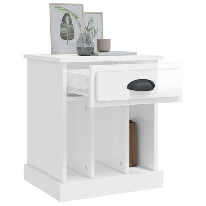 Nachtkastjes 2 St 43X36X50 Cm Hoogglans Wit
