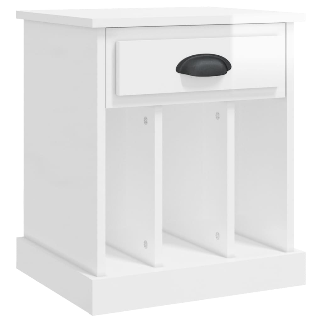 Nachtkastjes 2 St 43X36X50 Cm Hoogglans Wit
