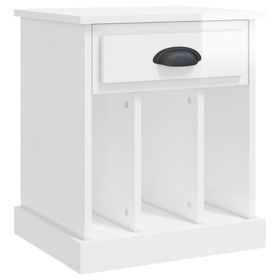 Nachtkastjes 2 St 43X36X50 Cm Hoogglans Wit