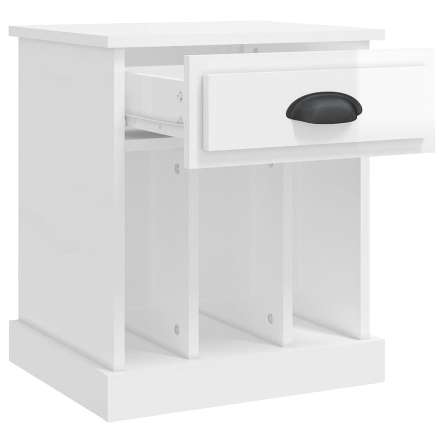 Nachtkastjes 2 St 43X36X50 Cm Hoogglans Wit