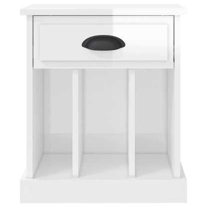 Nachtkastjes 2 St 43X36X50 Cm Hoogglans Wit