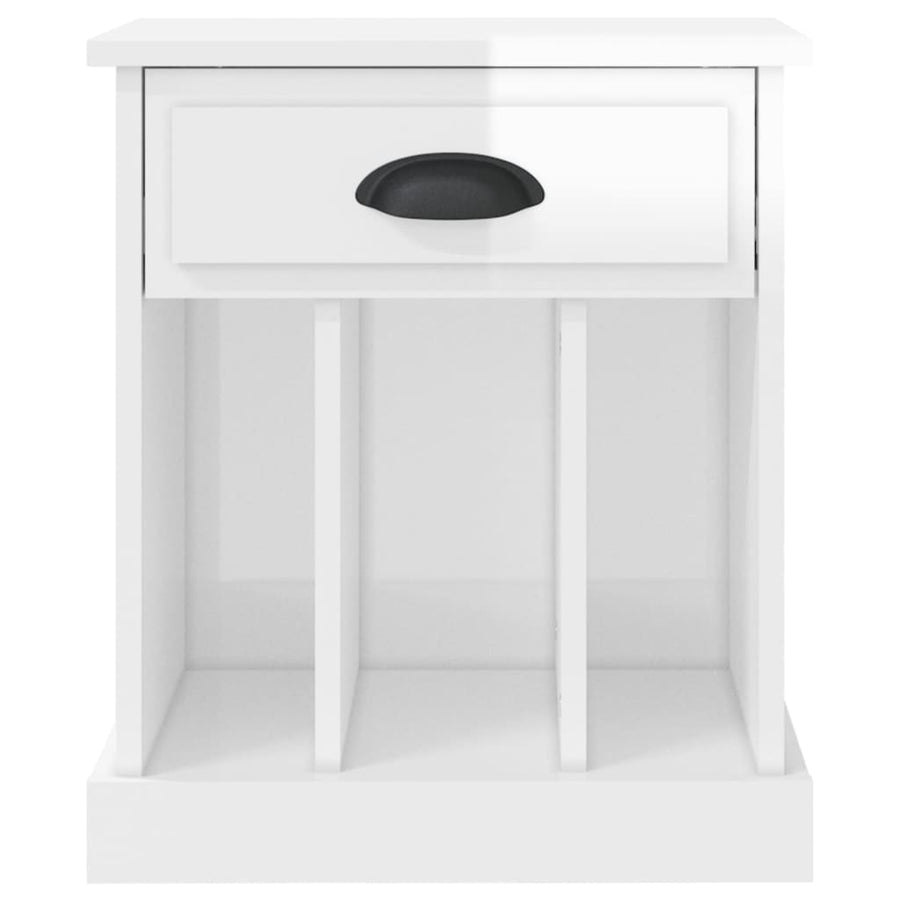 Nachtkastjes 2 St 43X36X50 Cm Hoogglans Wit