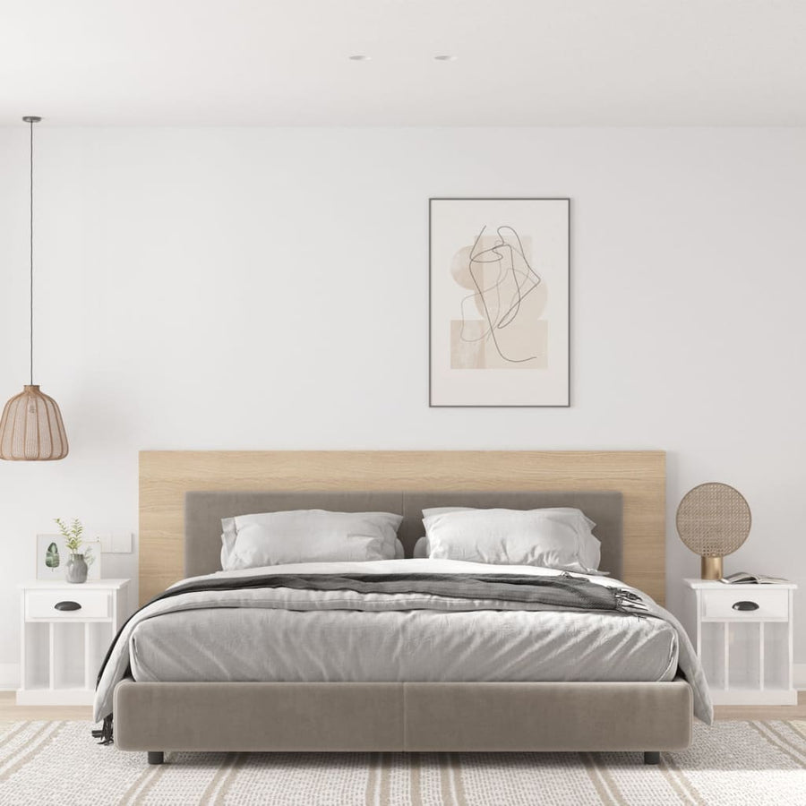 Nachtkastjes 2 St 43X36X50 Cm Hoogglans Wit