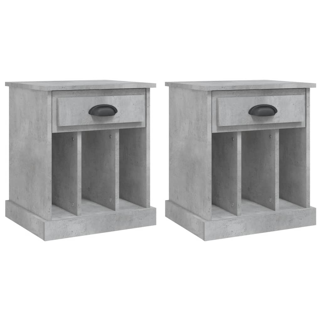 Nachtkastjes 2 St 43X36X50 Cm Betongrijs