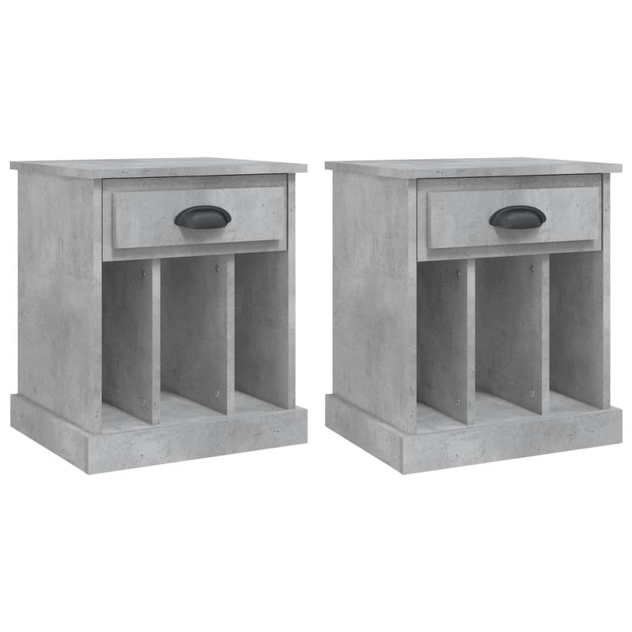 Nachtkastjes 2 St 43X36X50 Cm Betongrijs