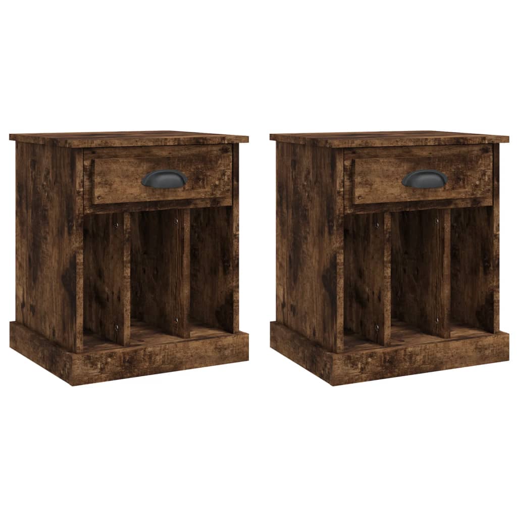 Nachtkastjes 2 St 43X36X50 Cm Gerookt Eikenkleurig