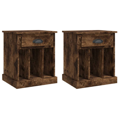 Nachtkastjes 2 St 43X36X50 Cm Gerookt Eikenkleurig