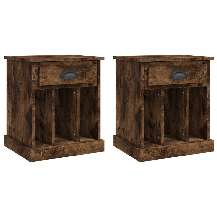 Nachtkastjes 2 St 43X36X50 Cm Gerookt Eikenkleurig