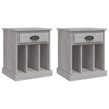 Nachtkastjes 2 St 43X36X50 Cm Grijs Sonoma Eikenkleurig