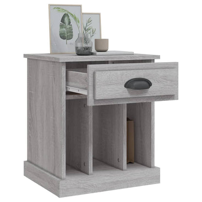 Nachtkastjes 2 St 43X36X50 Cm Grijs Sonoma Eikenkleurig