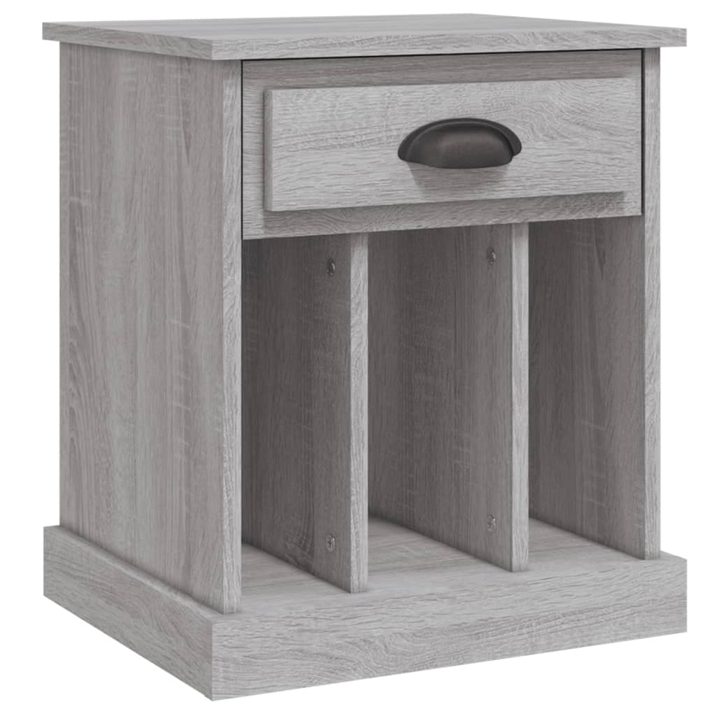 Nachtkastjes 2 St 43X36X50 Cm Grijs Sonoma Eikenkleurig
