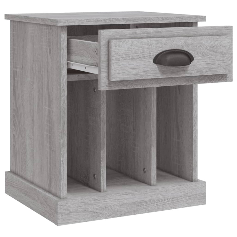 Nachtkastjes 2 St 43X36X50 Cm Grijs Sonoma Eikenkleurig