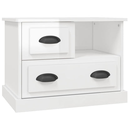 Nachtkastje 60X39X45 Cm Hoogglans Wit