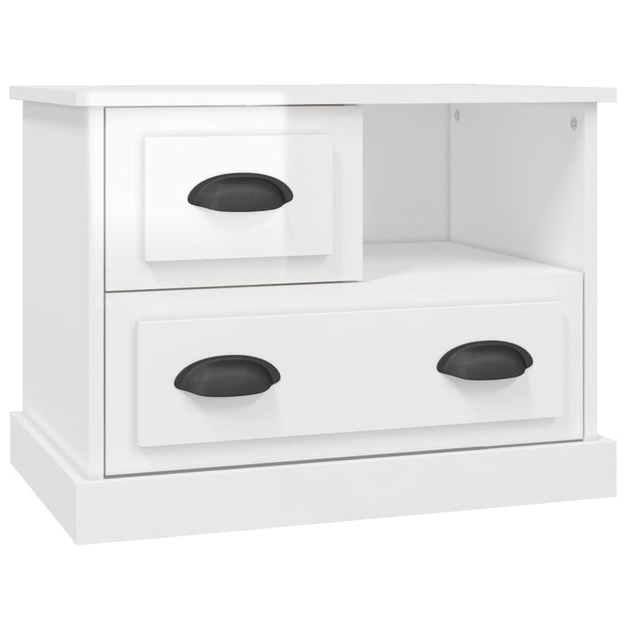 Nachtkastje 60X39X45 Cm Hoogglans Wit