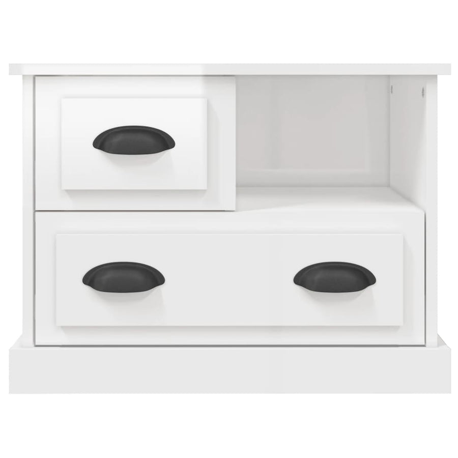 Nachtkastje 60X39X45 Cm Hoogglans Wit
