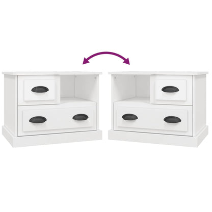 Nachtkastje 60X39X45 Cm Hoogglans Wit
