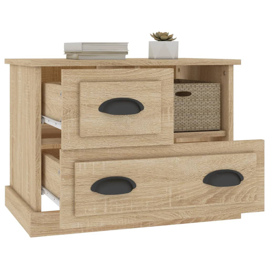 Nachtkastje 60X39X45 Cm Sonoma Eikenkleurig