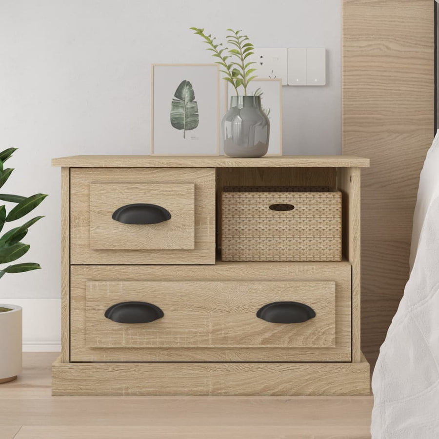 Nachtkastje 60X39X45 Cm Sonoma Eikenkleurig