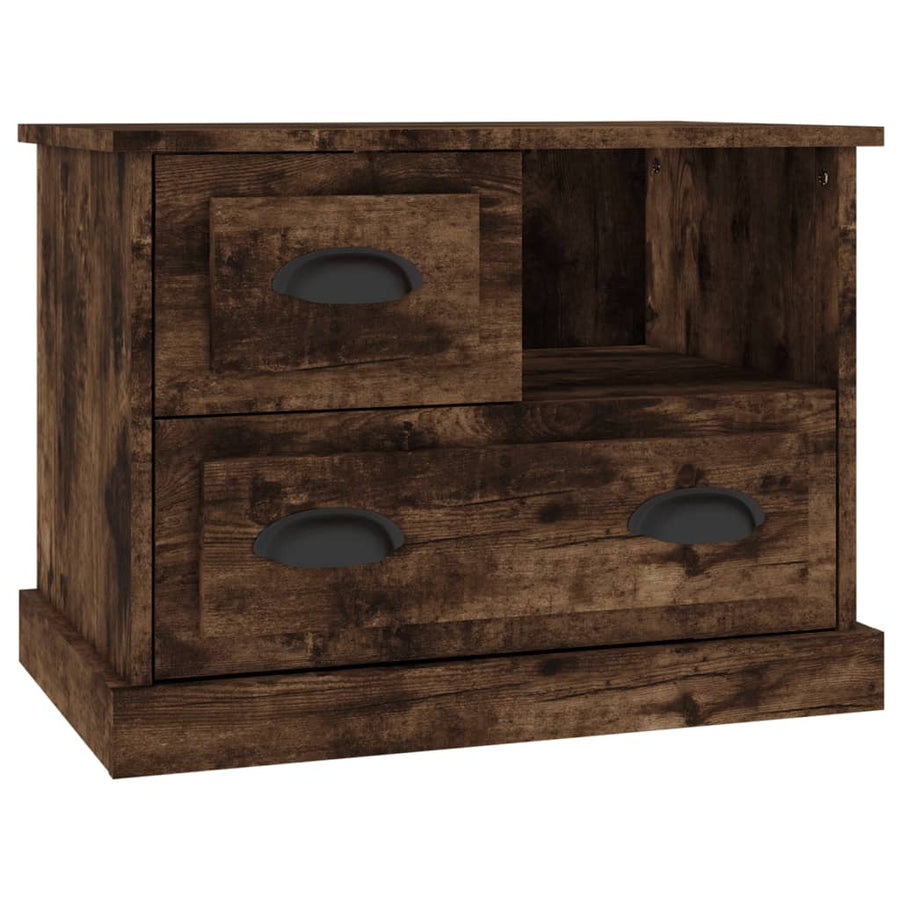 Nachtkastje 60X39X45 Cm Gerookt Eikenkleurig