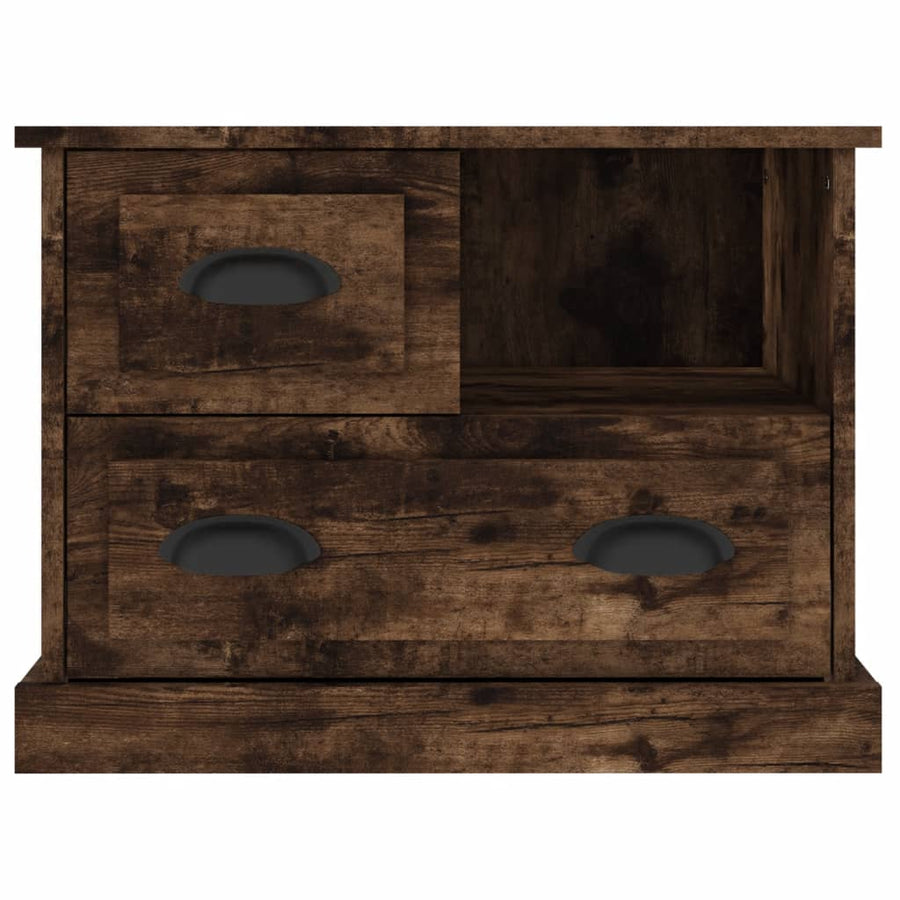 Nachtkastje 60X39X45 Cm Gerookt Eikenkleurig