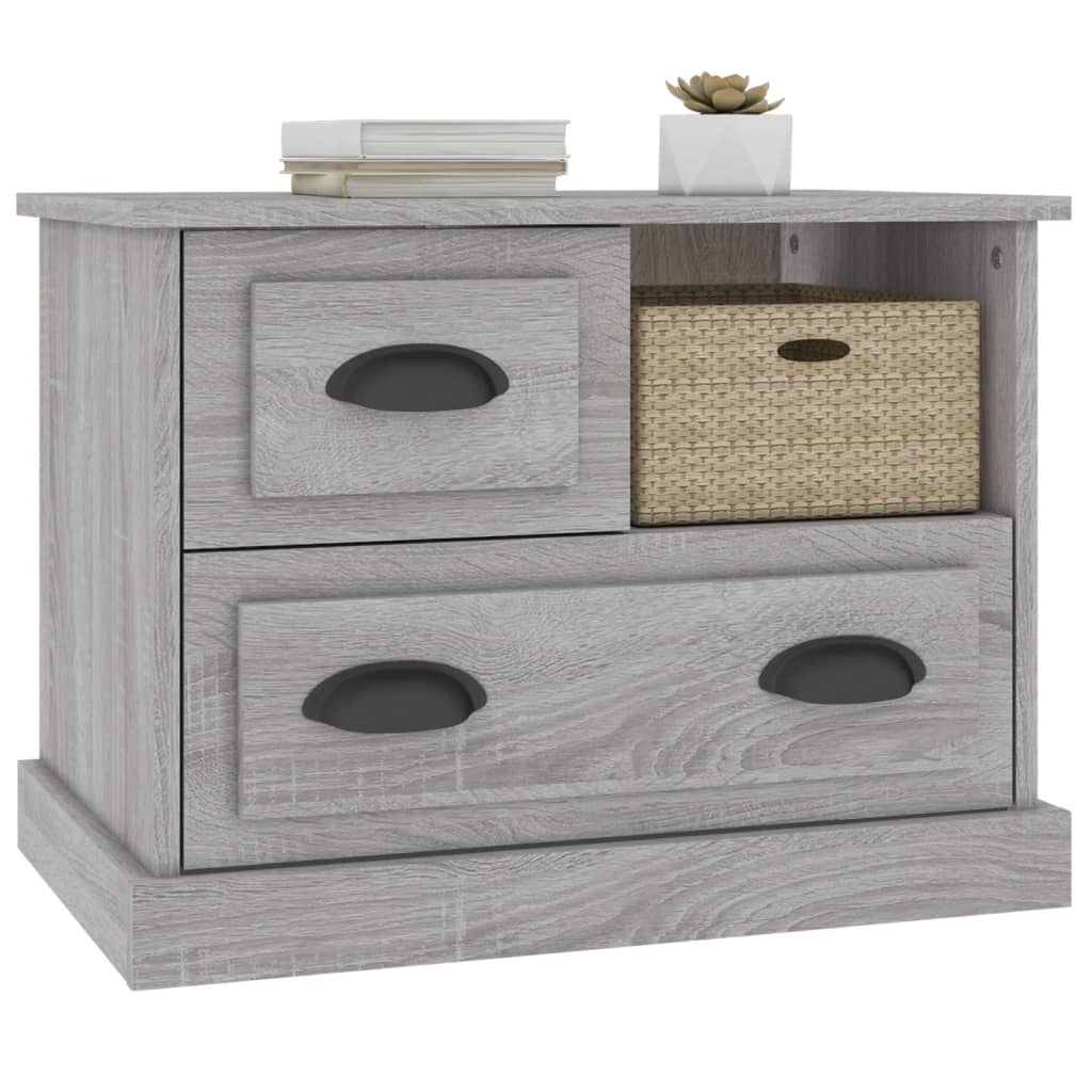Nachtkastje 60X39X45 Cm Grijs Sonoma Eikenkleurig