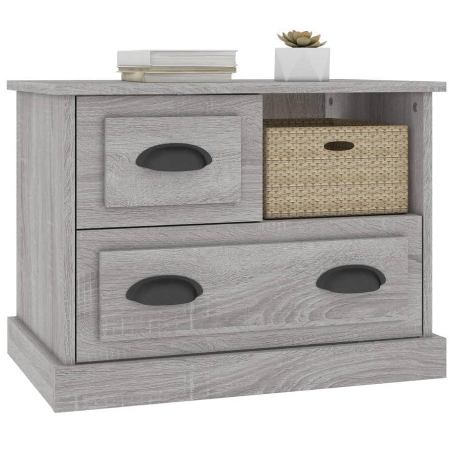Nachtkastje 60X39X45 Cm Grijs Sonoma Eikenkleurig