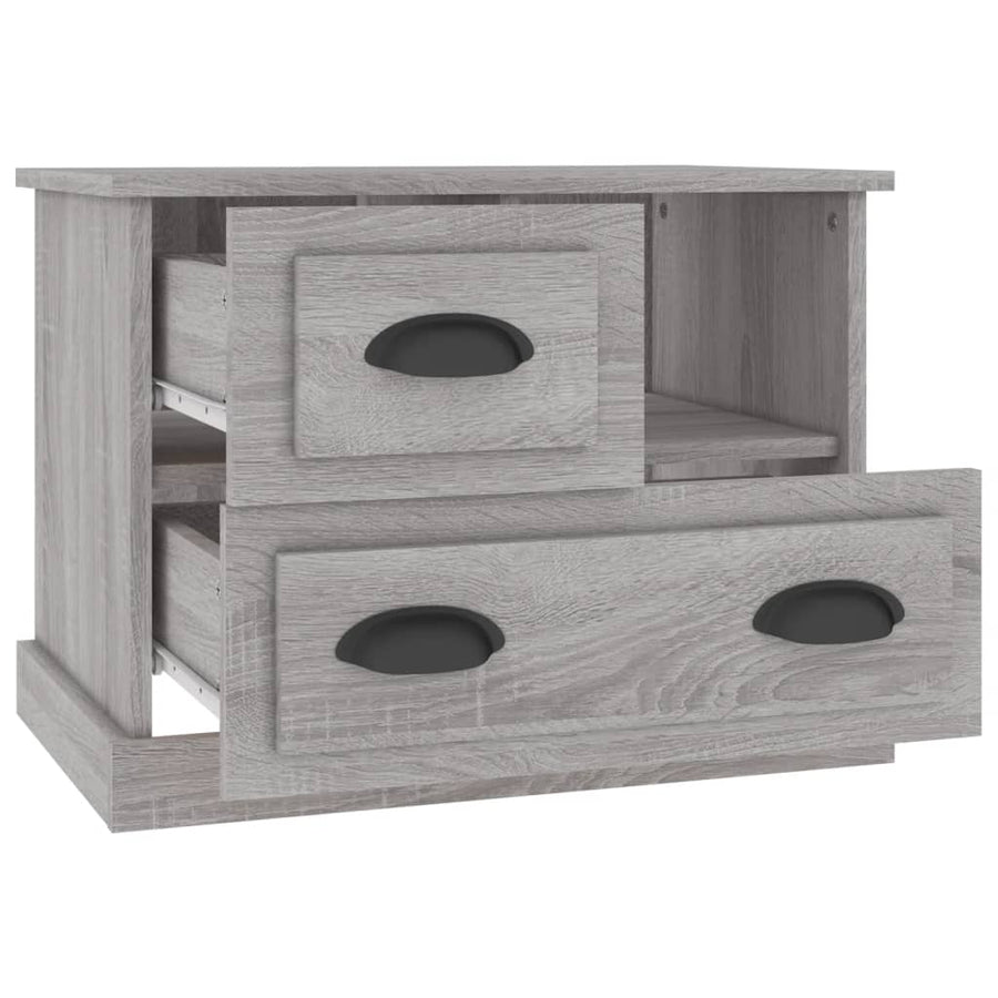 Nachtkastje 60X39X45 Cm Grijs Sonoma Eikenkleurig