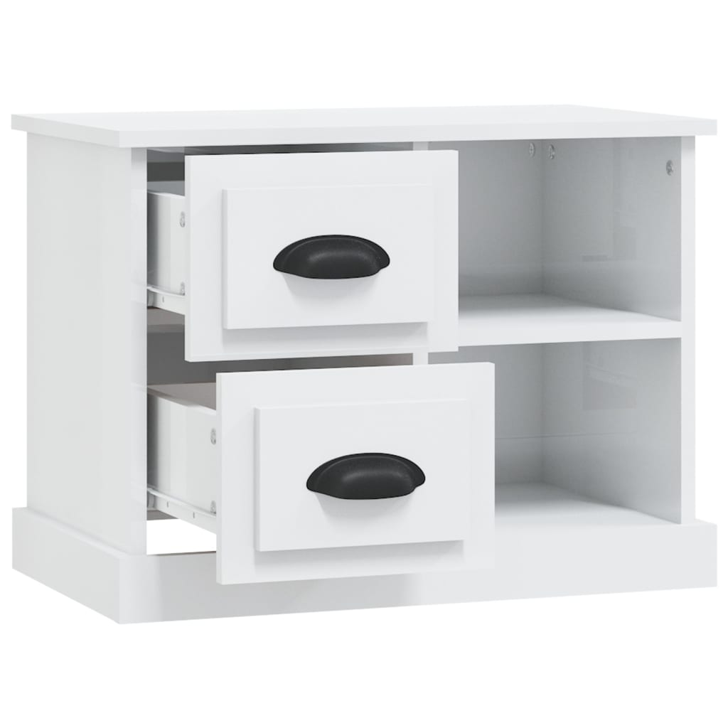 Nachtkastje 60X35,5X45 Cm Hoogglans Wit