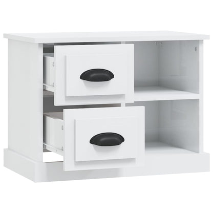 Nachtkastje 60X35,5X45 Cm Hoogglans Wit