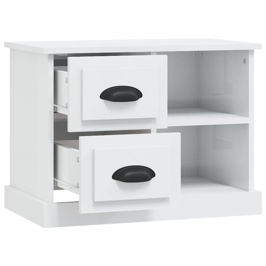 Nachtkastje 60X35,5X45 Cm Hoogglans Wit