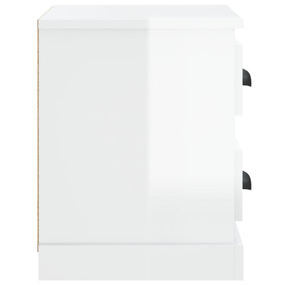 Nachtkastje 60X35,5X45 Cm Hoogglans Wit