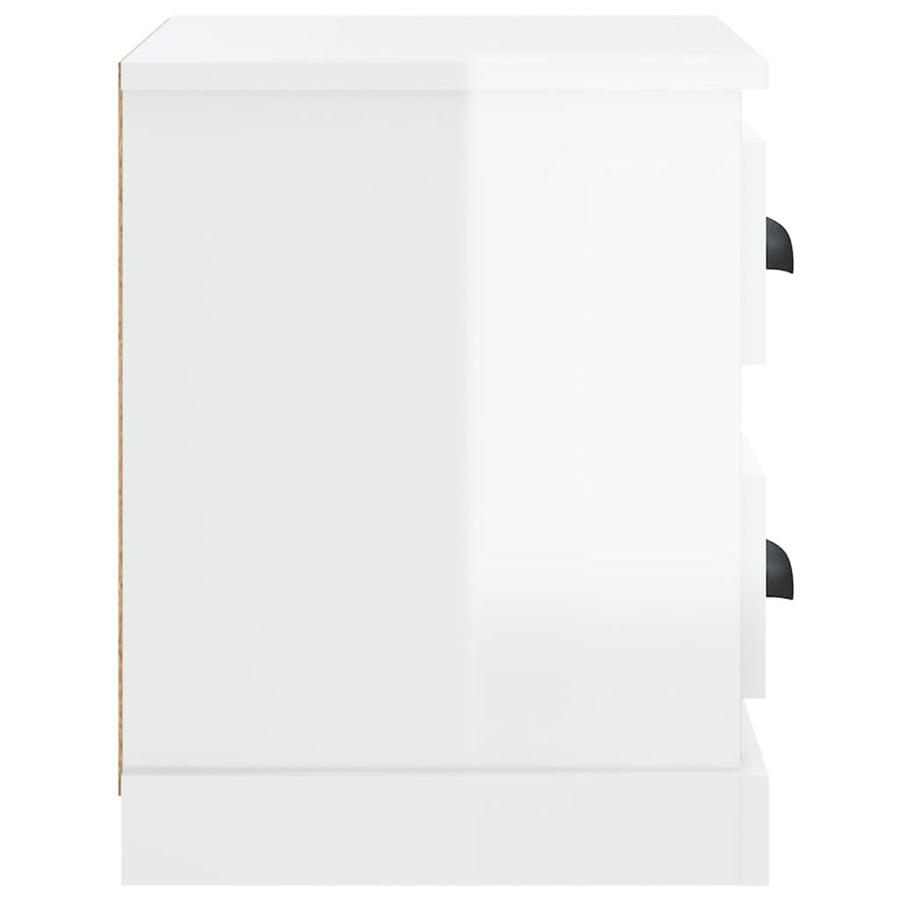 Nachtkastje 60X35,5X45 Cm Hoogglans Wit
